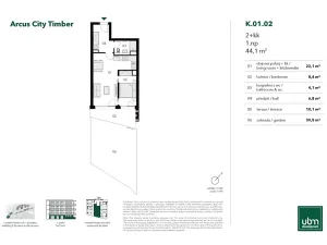 Prodej bytu 2+kk, Praha - Stodůlky, U Řepory, 44 m2