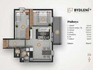 Prodej bytu 3+kk, Teplice, Novoveská, 73 m2