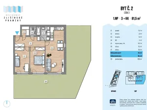 Prodej bytu 3+kk, Praha - Zličín, Strážovická, 85 m2