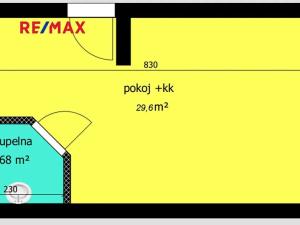 Pronájem bytu 1+kk, Poděbrady, Husova, 33 m2