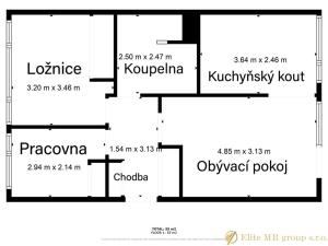 Prodej bytu 3+kk, Praha - Krč, Sládkovičova, 55 m2