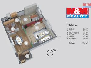 Prodej bytu 3+1, Děčín - Děčín VI-Letná, Klostermannova, 68 m2