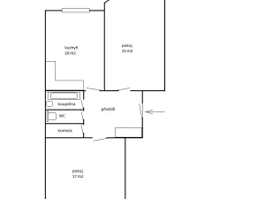 Pronájem bytu 2+1, Praha - Břevnov, Nad Závěrkou, 56 m2