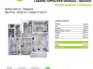 Prodej bytu 4+kk, Olomouc, Topolová, 84 m2