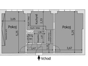 Pronájem bytu 2+1, Kralupy nad Vltavou, Masarykova, 53 m2