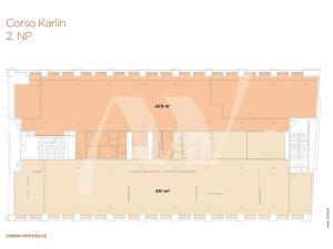 Pronájem kanceláře, Praha - Karlín, Křižíkova, 451 m2