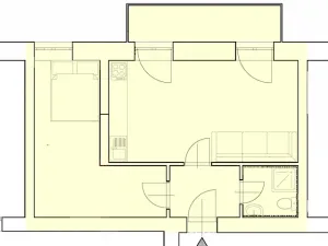 Pronájem bytu 2+kk, Kroměříž, Štěchovice, 45 m2