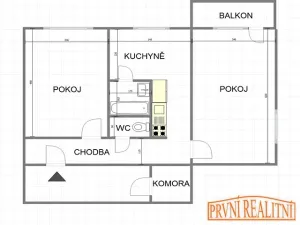 Prodej bytu 2+1, Uherský Ostroh, Sídliště, 62 m2