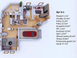 Pronájem bytu 3+1, České Budějovice, Plavská, 105 m2