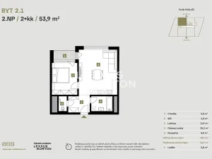 Prodej bytu 2+kk, Praha - Libeň, Zenklova, 54 m2