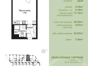 Prodej bytu 1+kk, Mariánské Lázně, Chebská, 26 m2