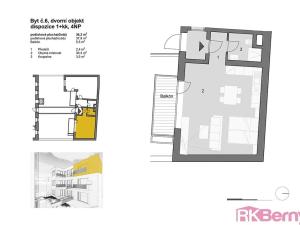 Prodej bytu 1+kk, Brno, Spolková, 43 m2