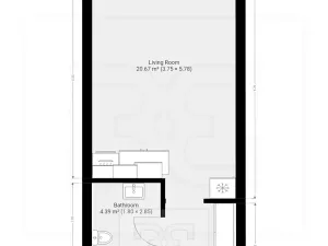 Pronájem bytu 1+kk, Praha - Hloubětín, Poděbradská, 32 m2
