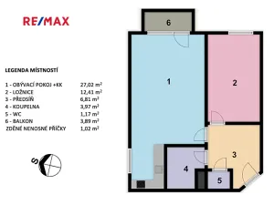 Prodej bytu 2+kk, Praha - Smíchov, Na Neklance, 52 m2