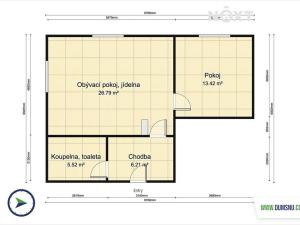 Pronájem bytu 2+kk, Šumperk, Langrova, 50 m2
