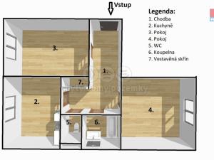 Pronájem bytu 2+1, Příbram - Příbram VII, Legionářů, 50 m2