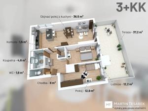 Prodej bytu 3+kk, Praha - Vysočany, Poděbradská, 77 m2