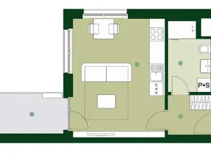 Prodej bytu 1+kk, Praha - Hlubočepy, Silurská, 34 m2