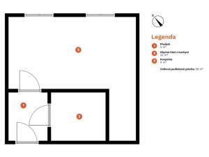 Pronájem bytu 1+kk, Brno - Černovice, Faměrovo náměstí, 29 m2