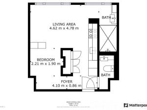 Pronájem bytu 1+kk, Praha - Záběhlice, Topolová, 31 m2