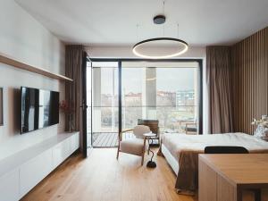 Pronájem bytu 1+kk, Praha - Bubeneč, Vítězné náměstí, 45 m2