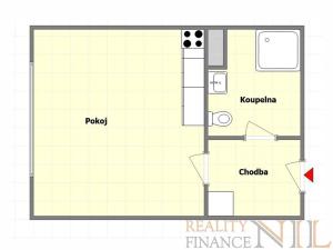 Pronájem bytu 1+kk, Plzeň, Heyrovského, 20 m2