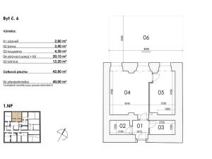 Prodej bytu 2+kk, Postupice, Blanická, 43 m2