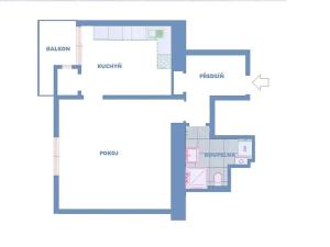 Pronájem bytu 2+kk, Praha - Bubeneč, Verdunská, 45 m2