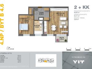 Pronájem bytu 2+kk, Praha - Hostivař, Zemské právo, 62 m2