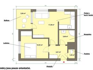 Prodej bytu 2+kk, Cheb, Na Nivách, 42 m2