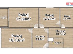 Prodej bytu 4+1, Plzeň - Doubravka, 79 m2