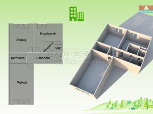 Prodej bytu 2+1, Fulnek, Fučíkova, 57 m2