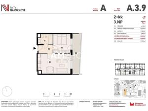 Prodej bytu 2+kk, Praha - Žižkov, Olgy Havlové, 46 m2
