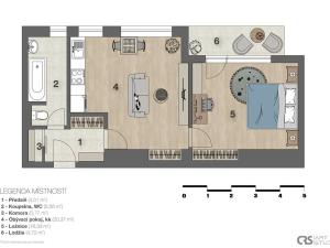 Pronájem bytu 2+kk, Praha - Vršovice, Kišiněvská, 48 m2