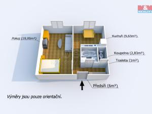 Pronájem bytu 1+1, Plzeň - Bolevec, Manětínská, 40 m2