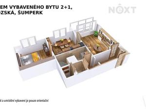 Pronájem bytu 2+1, Šumperk, Prievidzská, 50 m2