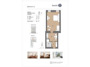 Pronájem bytu 1+1, Brno, Anenská, 41 m2