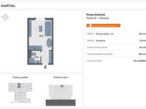 Prodej bytu 1+kk, Praha - Vršovice, Bajkalská, 19 m2