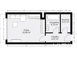 Prodej bytu 1+kk, Praha - Jinonice, Laténská, 31 m2