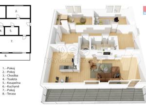 Prodej bytu 3+kk, Praha - Stodůlky, Janského, 78 m2