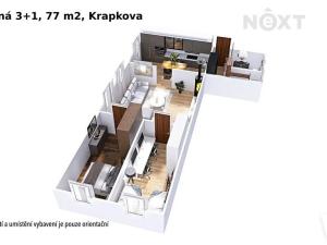 Prodej bytu 3+1, Šumperk, Krapkova, 89 m2