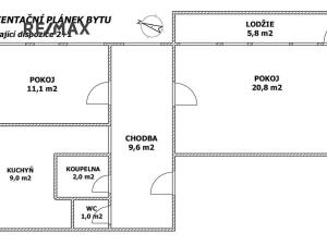 Prodej bytu 2+1, Kladno, Čs. armády, 59 m2