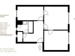 Prodej bytu 2+1, Pardubice, Rokycanova, 59 m2