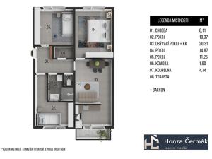 Prodej bytu 4+kk, Šumperk, Kosmonautů, 72 m2