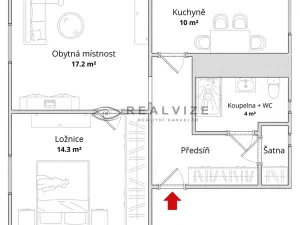 Pronájem bytu 2+1, Sezimovo Ústí, Jungmannova, 62 m2