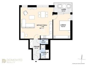 Prodej bytu 2+kk, Liberec, Duhová, 62 m2
