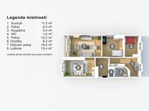 Prodej bytu 4+1, Děčín, Pod Vrchem, 76 m2
