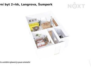 Pronájem bytu 2+kk, Šumperk, Langrova, 46 m2