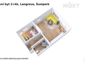 Pronájem bytu 2+kk, Šumperk, Langrova, 46 m2