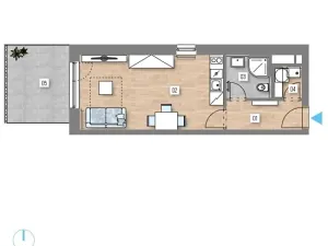 Prodej bytu 1+kk, Praha - Zličín, Strážovická, 32 m2